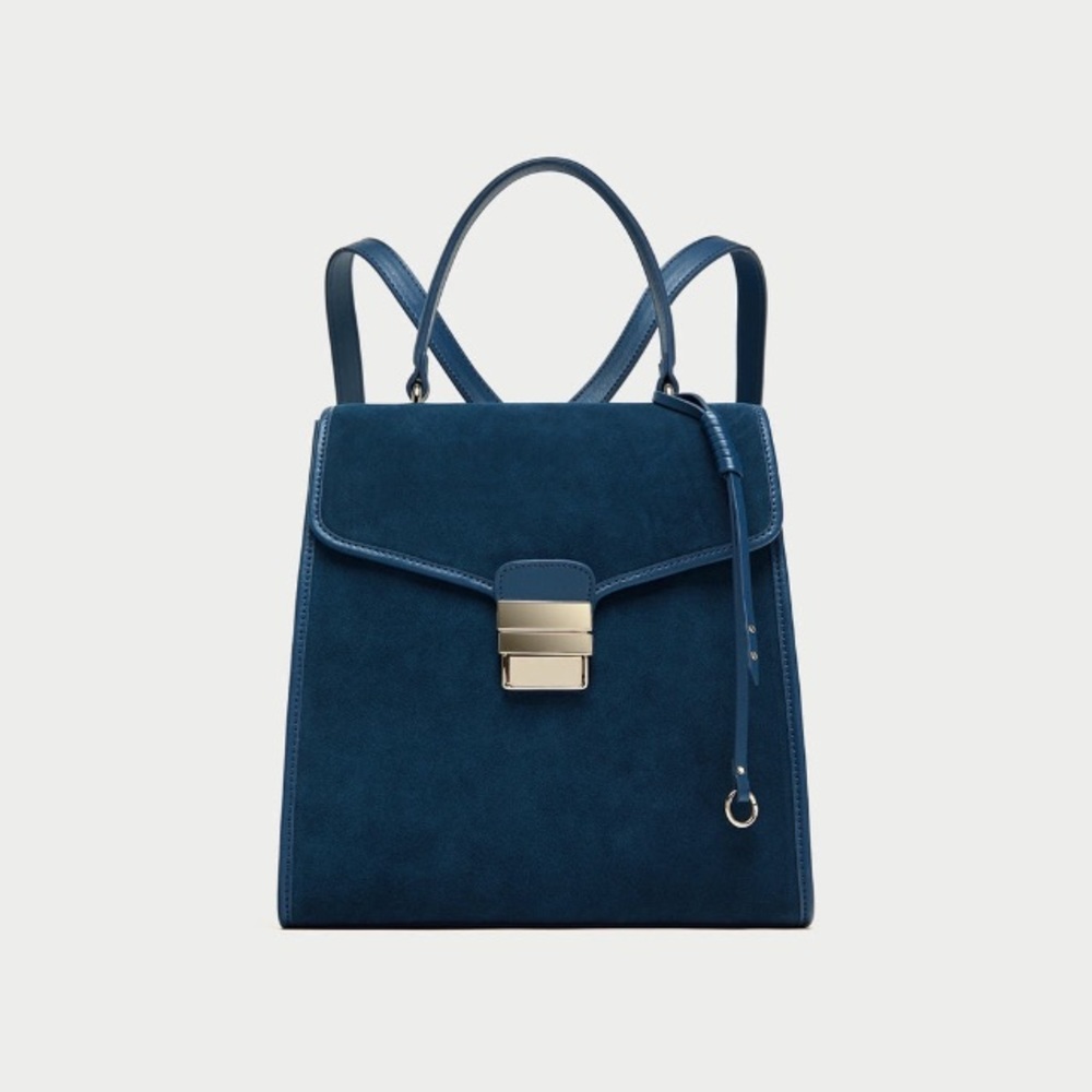 Zara convertible faux suede backpack